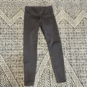Dark gray fleece lined Athleta athletic leggings. Size XS